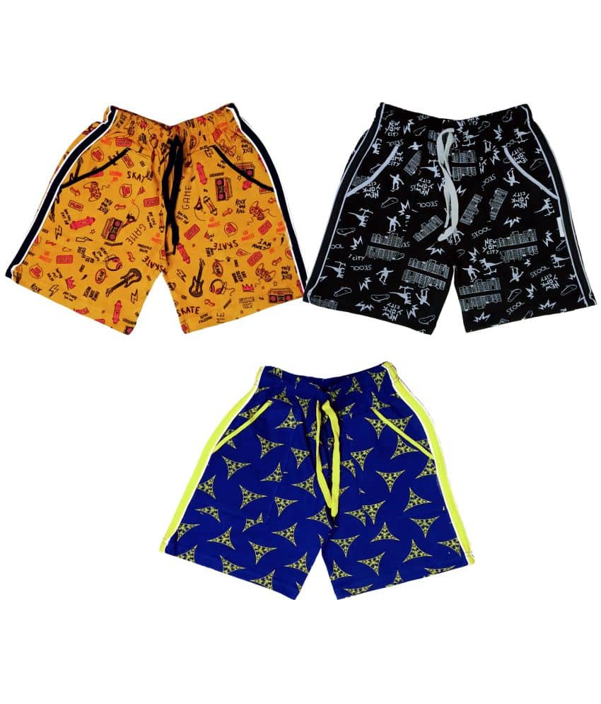 atlans Pack of 3 Cotton Blend Shorts For Boys ( Black ) - Shorts | Buy online on ZillyBuy