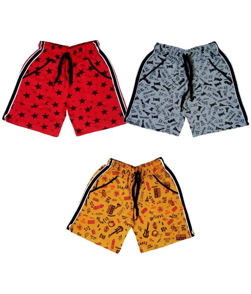 atlans Pack of 2 Cotton Blend Shorts For Boys ( Gray ) - Shorts | Buy online on ZillyBuy
