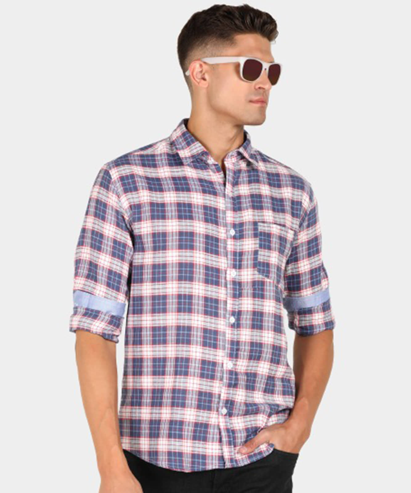 Life Roads - Multi Cotton Slim Fit Men's Casual Shirt ( Pack of 1 )