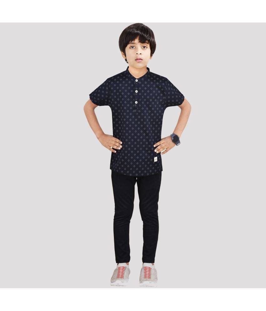     			Made In The Shade Pack of 1 Boys Cotton Shirt & Pants ( Blue )
