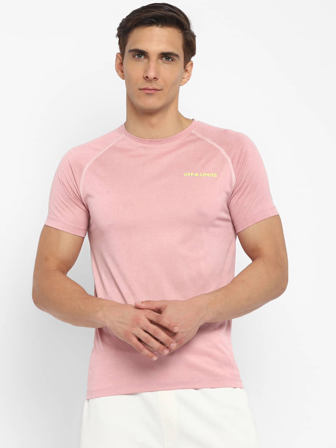     			OFF LIMITS - Pink Polyester Regular Fit Men's Sports T-Shirt ( Pack of 1 )