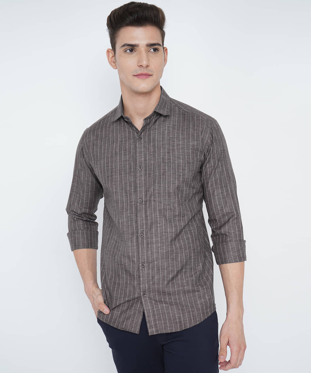 VERTUSY - Black Cotton Regular Fit Men's Casual Shirt ( Pack of 1 )