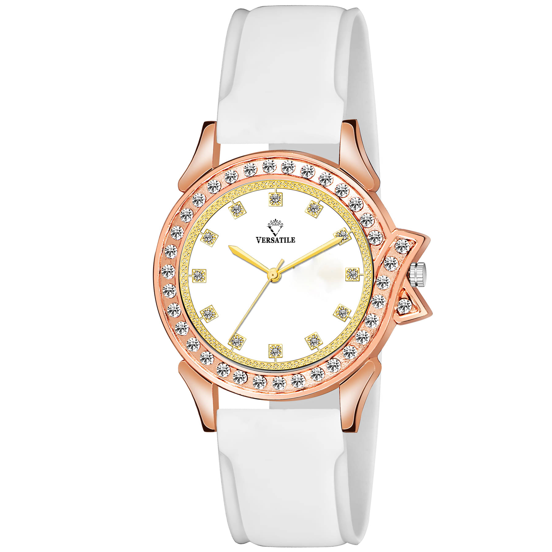     			Versatile - White Silicon Analog Womens Watch