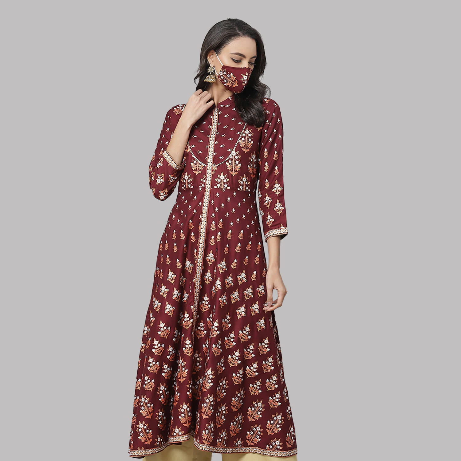 Yash Gallery - Maroon Rayon Women's Asymmetrical Kurti ( Pack of 1 ) Yash Gallery - Maroon Rayon Women's Asymmetrical Kurti ( Pack of 1 )