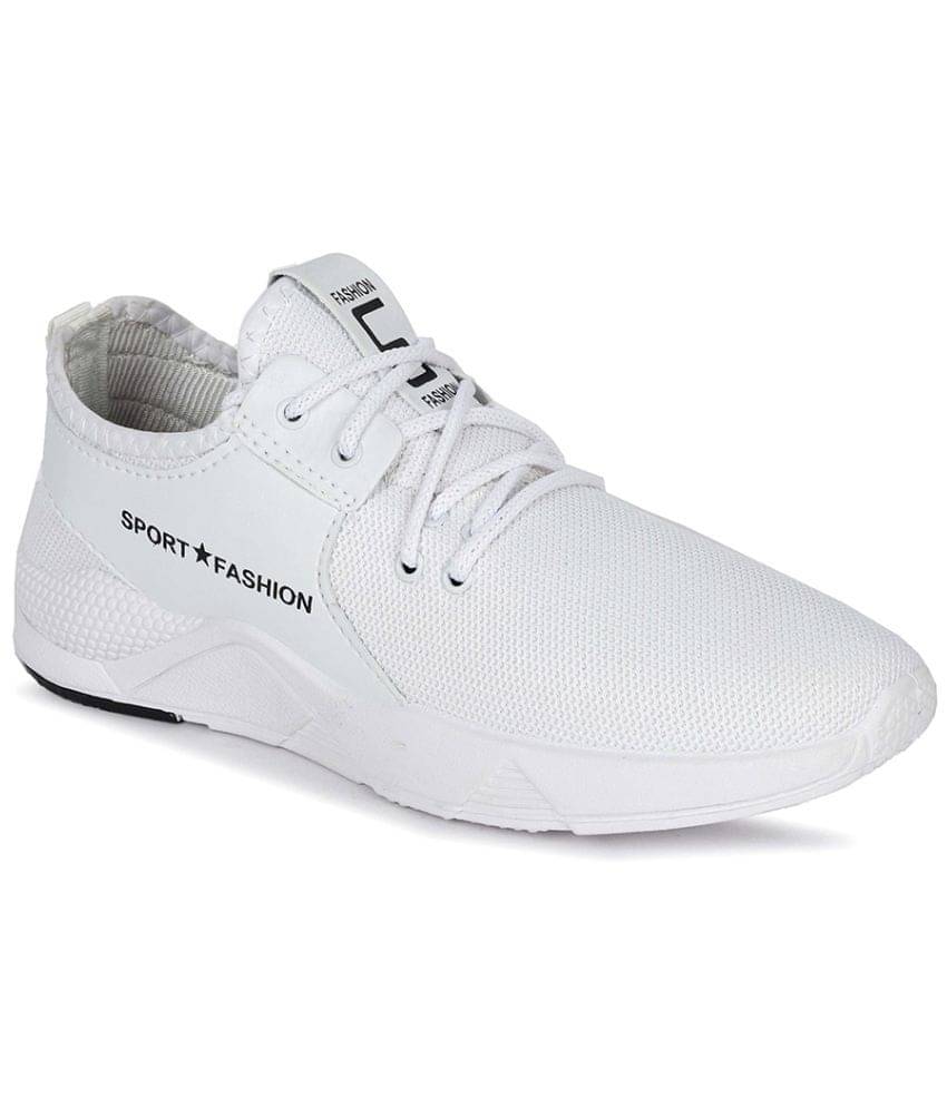 Kraasa White Men's Sneakers