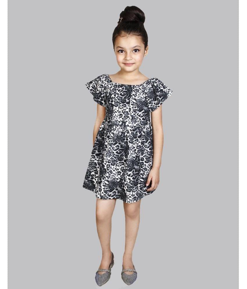 Addyvero Rayon Off Shoulder Dress For Girls ( Pack of 1 , Grey ) Addyvero Rayon Off Shoulder Dress For Girls ( Pack of 1 , Grey )