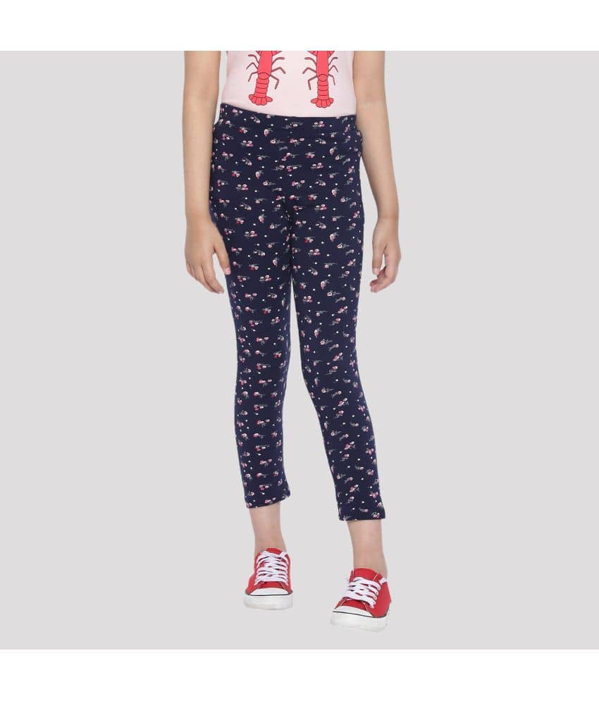 Ariel Pack of 1 Girls Cotton Leggings ( Blue )