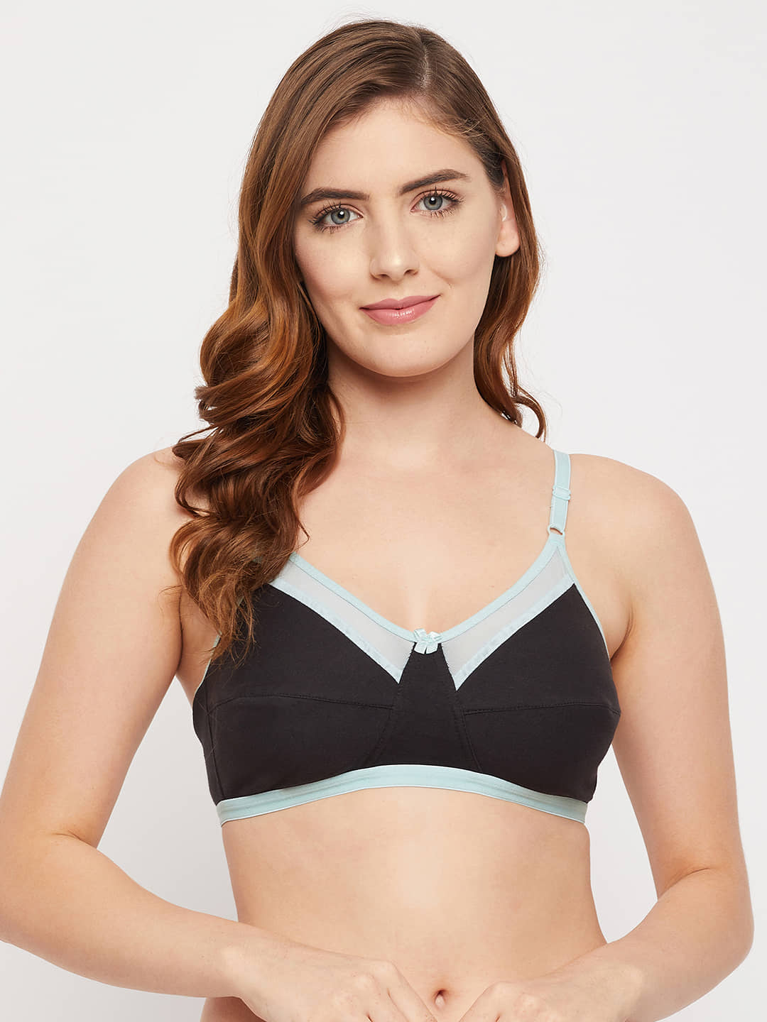 Clovia Cotton Blend Non Padded Women's Everyday Bra ( Black )