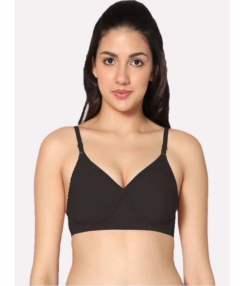 IN CARE LINGERIE Cotton Non Padded Women's T-Shirt Bra ( Black ) IN CARE LINGERIE Cotton Non Padded Women's T-Shirt Bra ( Black )