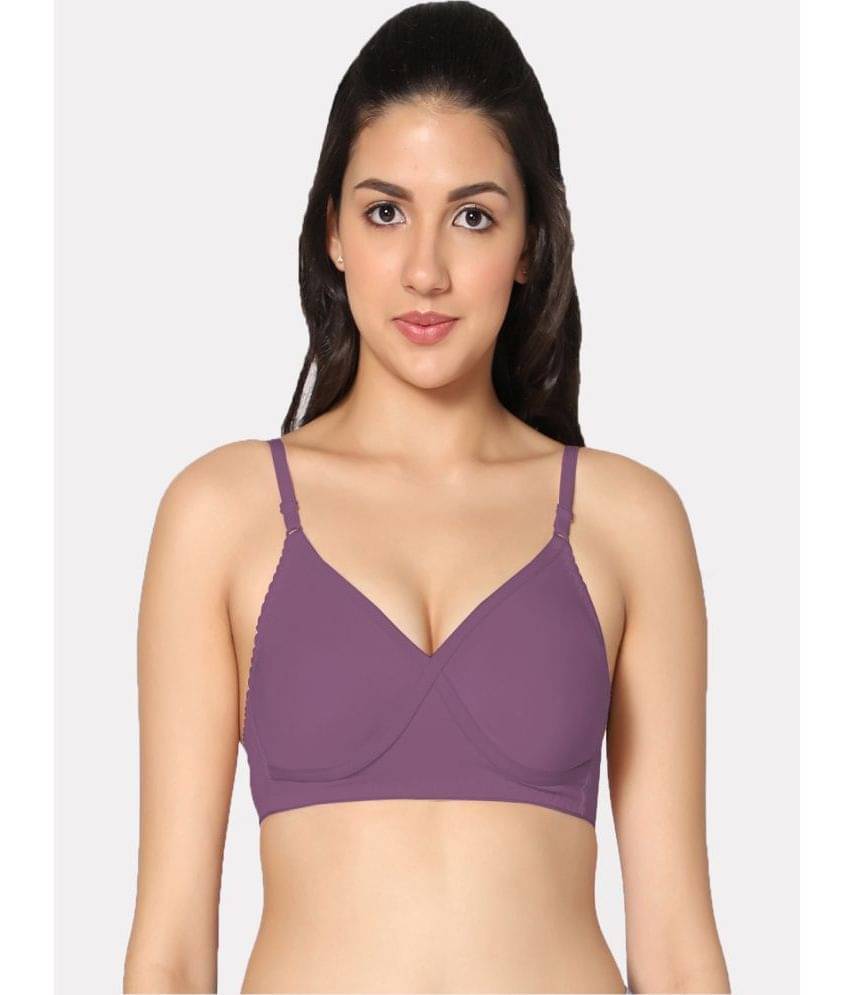 IN CARE LINGERIE Cotton Non Padded Women's T-Shirt Bra ( Purple )     			IN CARE LINGERIE Cotton Non Padded Women's T-Shirt Bra ( Purple )