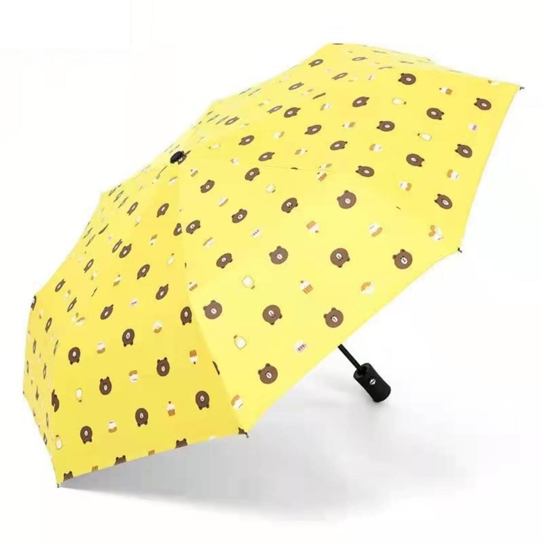     			KEKEMI Yellow 3 Fold Umbrella