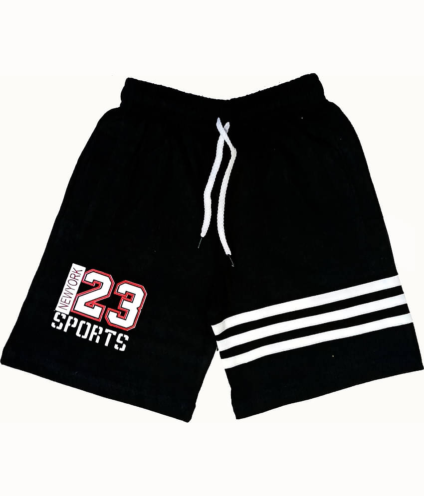 atlans Pack of 2 Cotton Blend Shorts For Boys ( Black )