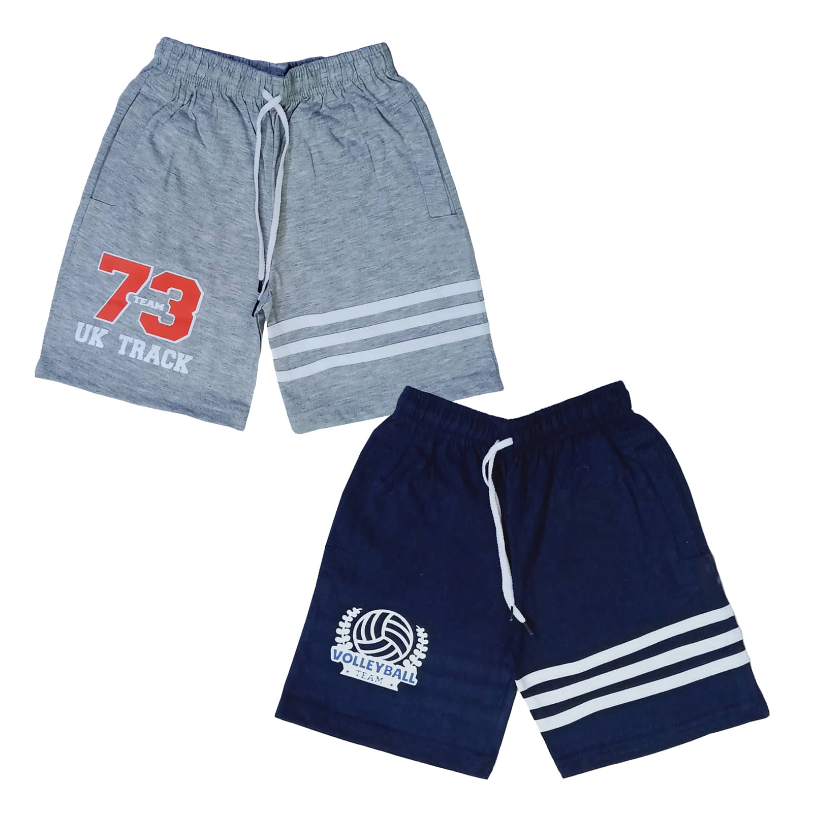 atlans Pack of 2 Cotton Blend Shorts For Boys ( Gray ) - Shorts | Buy online on ZillyBuy