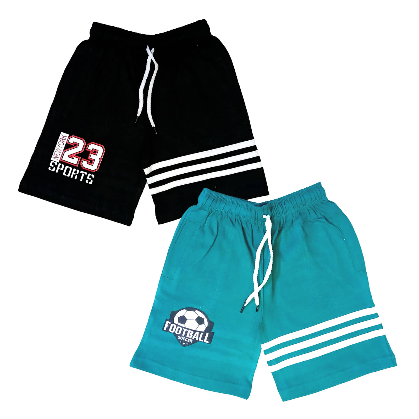 atlans Pack of 2 Cotton Blend Shorts For Boys ( Black ) - Shorts | Buy online on ZillyBuy