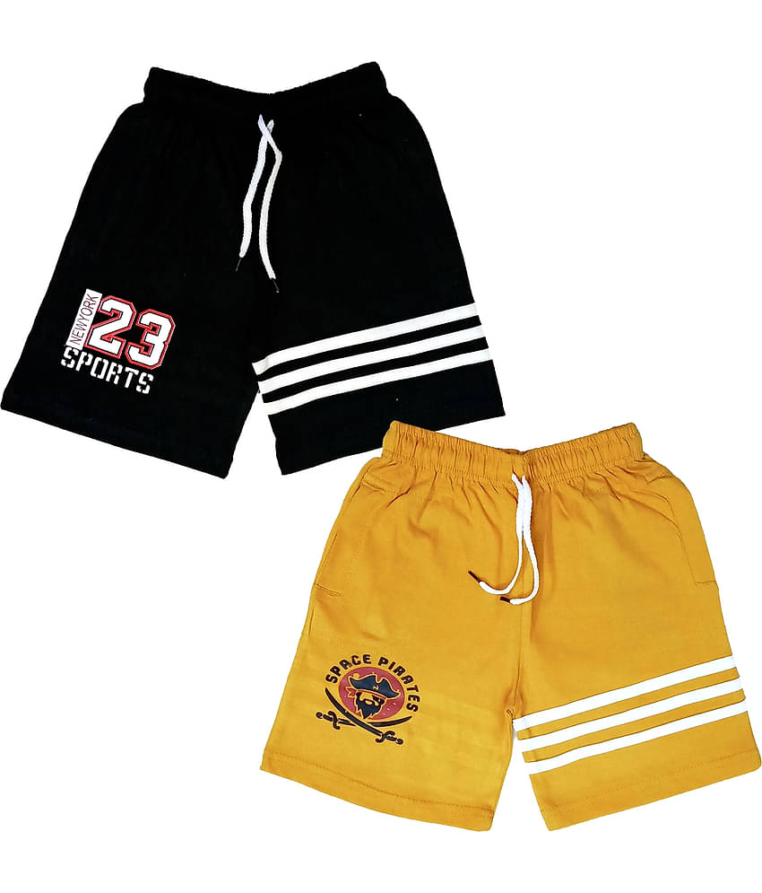 atlans Pack of 1 Cotton Blend Shorts For Boys ( Black )