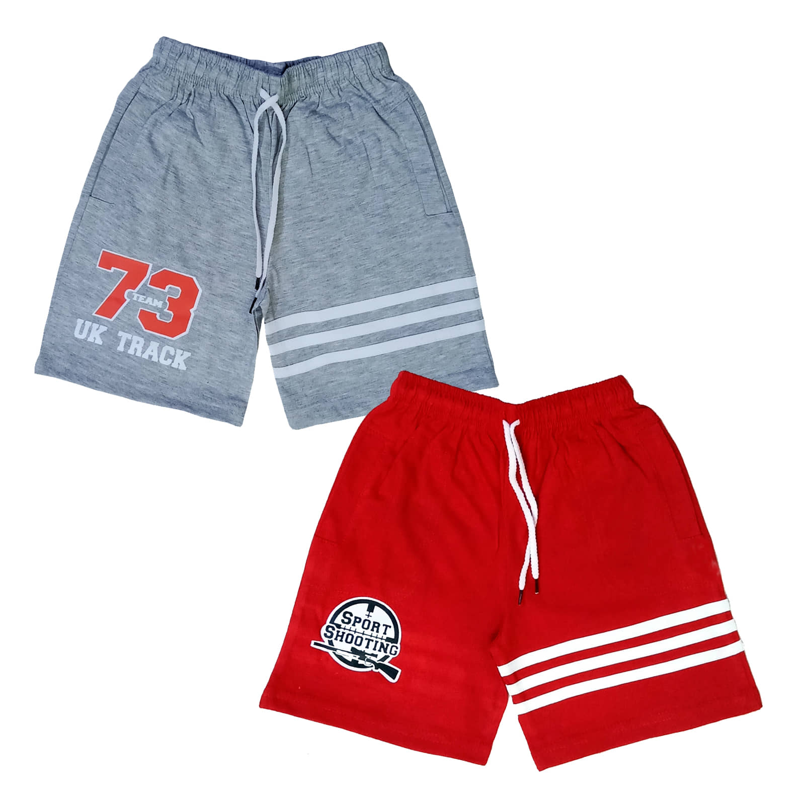 atlans Pack of 2 Cotton Blend Shorts For Boys ( Gray ) - Shorts | Buy online on ZillyBuy