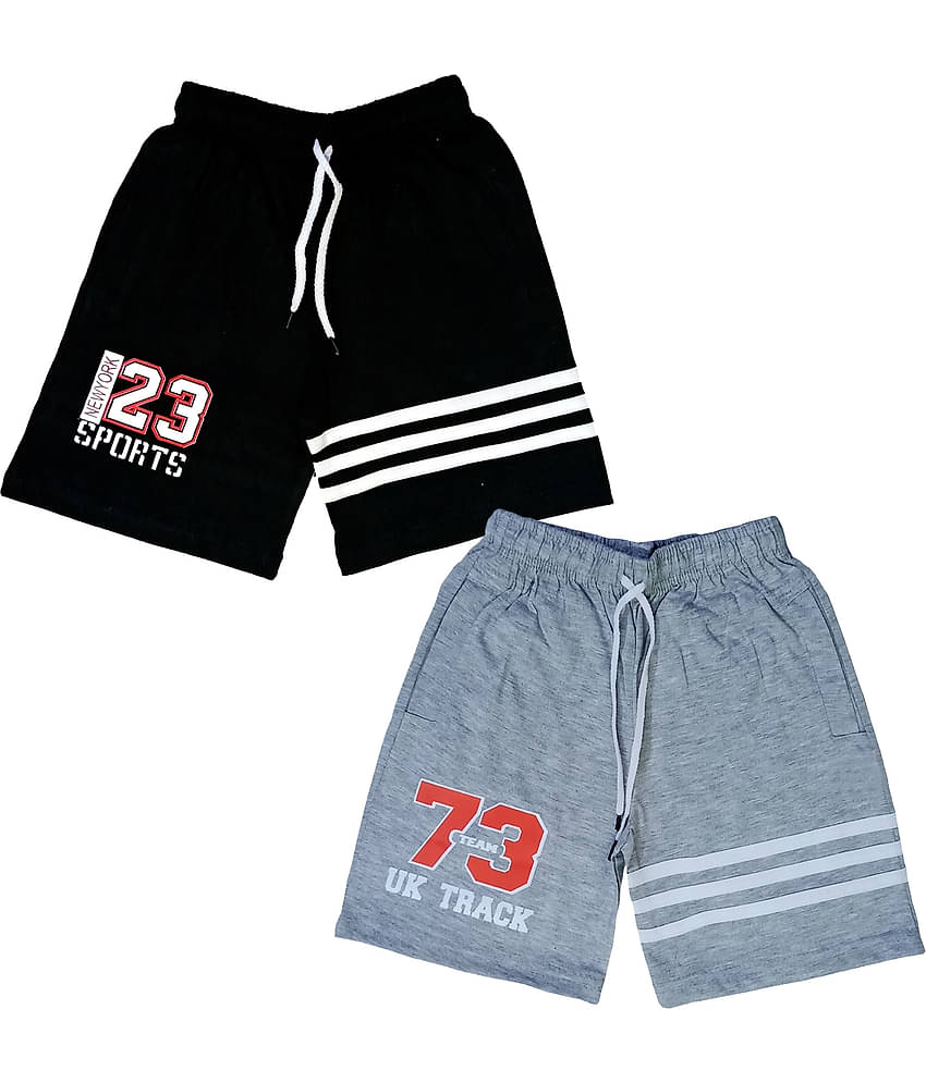 atlans Pack of 1 Cotton Blend Shorts For Boys ( Black )