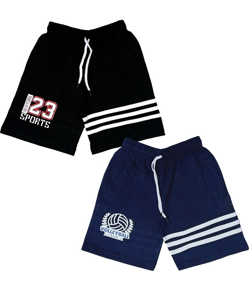 atlans Pack of 1 Cotton Blend Shorts For Boys ( Black )