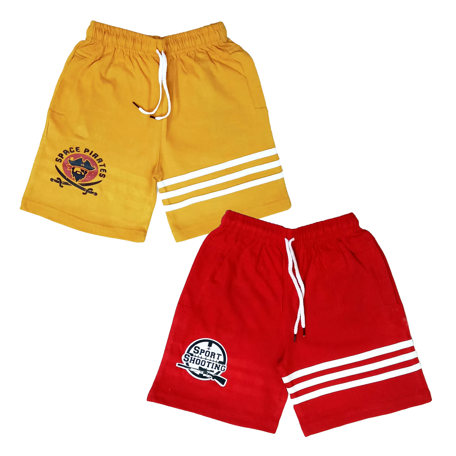 atlans Pack of 2 Cotton Blend Shorts For Boys ( Yellow ) - Shorts | Buy online on ZillyBuy