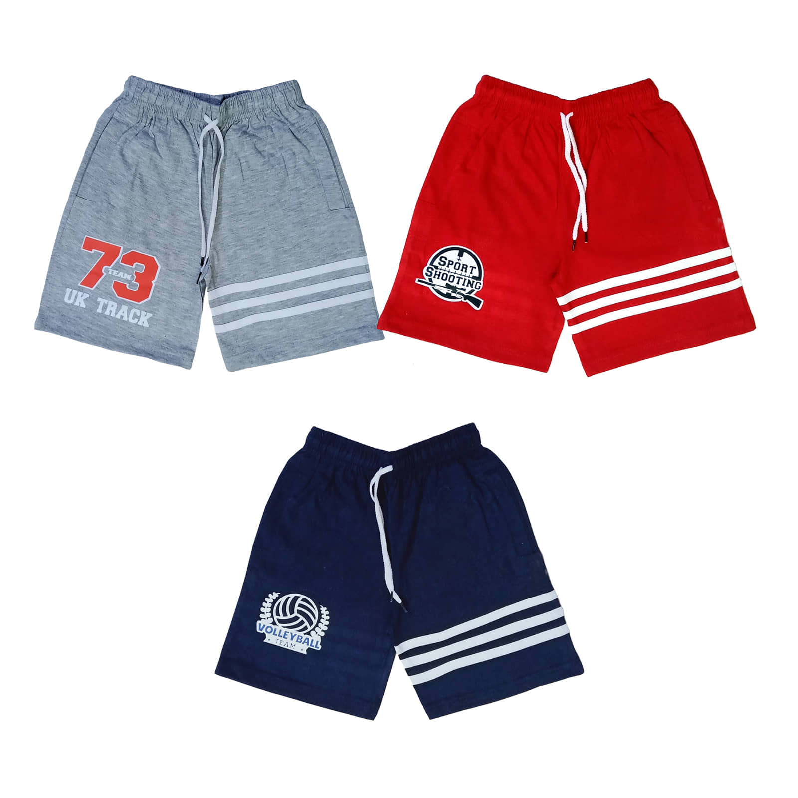atlans Pack of 1 Cotton Blend Shorts For Boys ( Gray ) - Shorts | Buy online on ZillyBuy