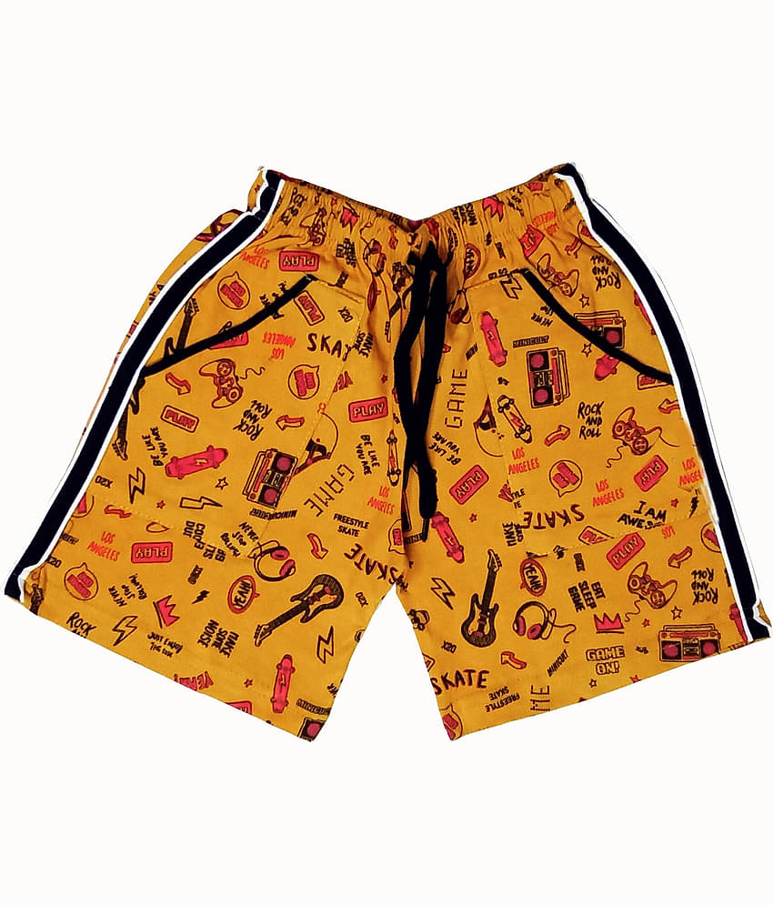 atlans Pack of 4 Cotton Blend Shorts For Boys ( Red )