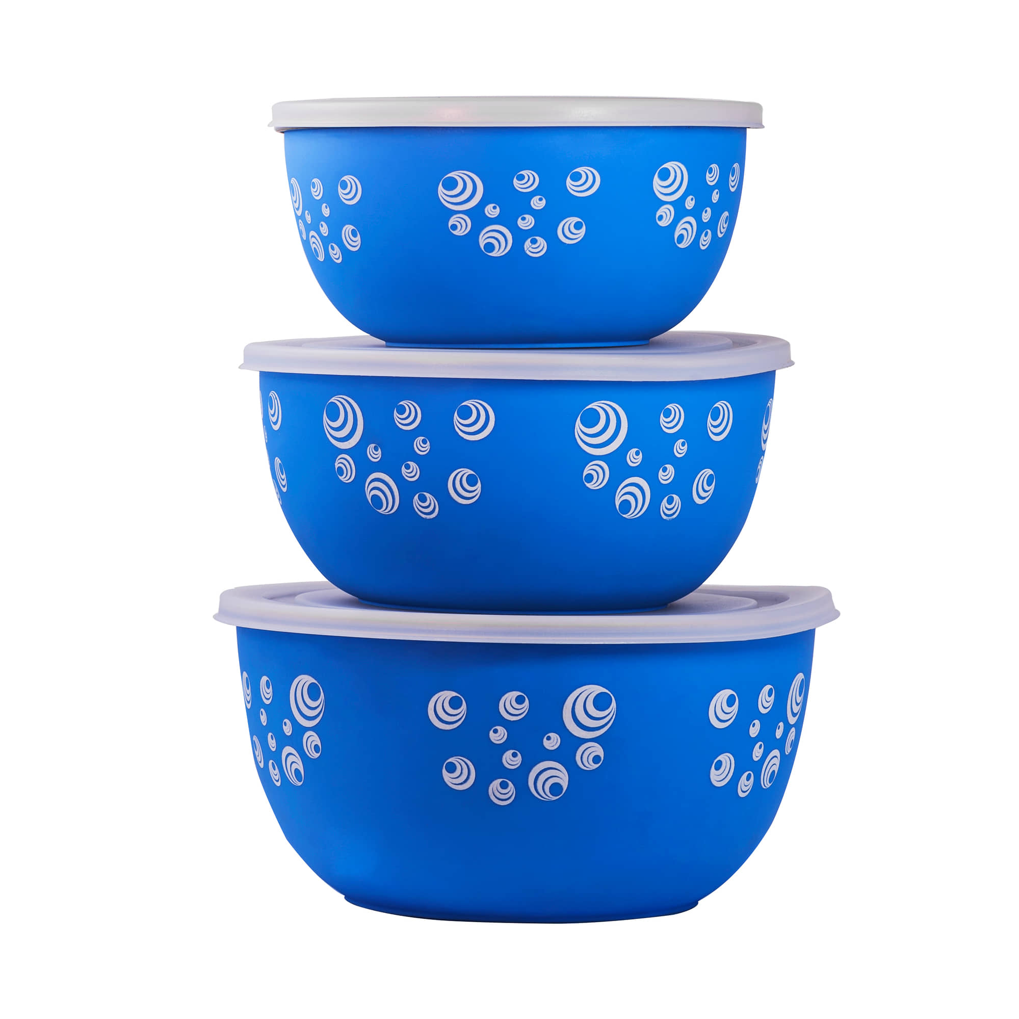Kitchen Zest - Blue Steel Food Container ( Pack of 3 )