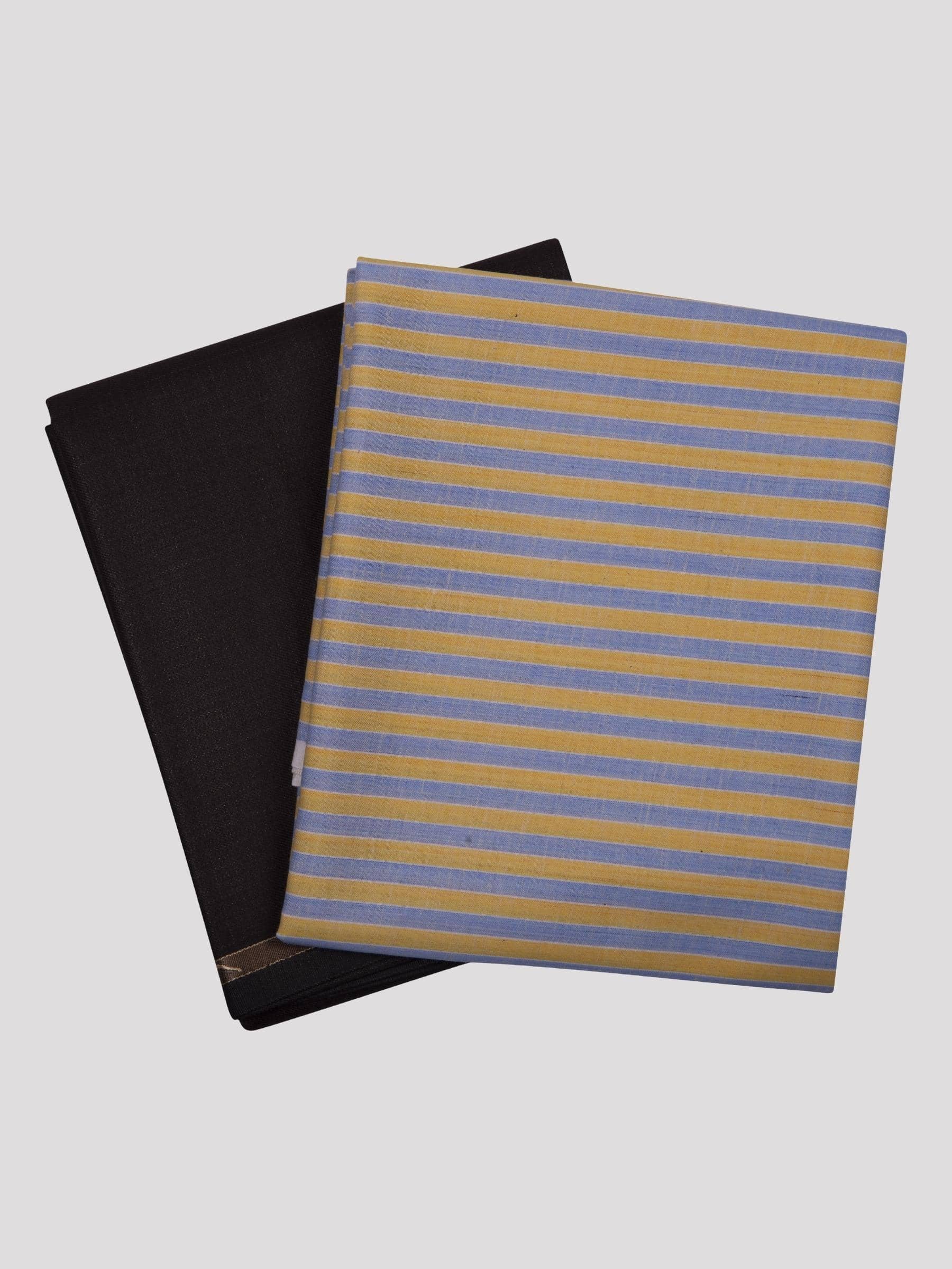 Maharaja - Yellow Polyester Blend Men's Unstitched Shirts & Trousers ( Pack of 2 ) - Unstitched Fabrics | Buy online on ZillyBuy