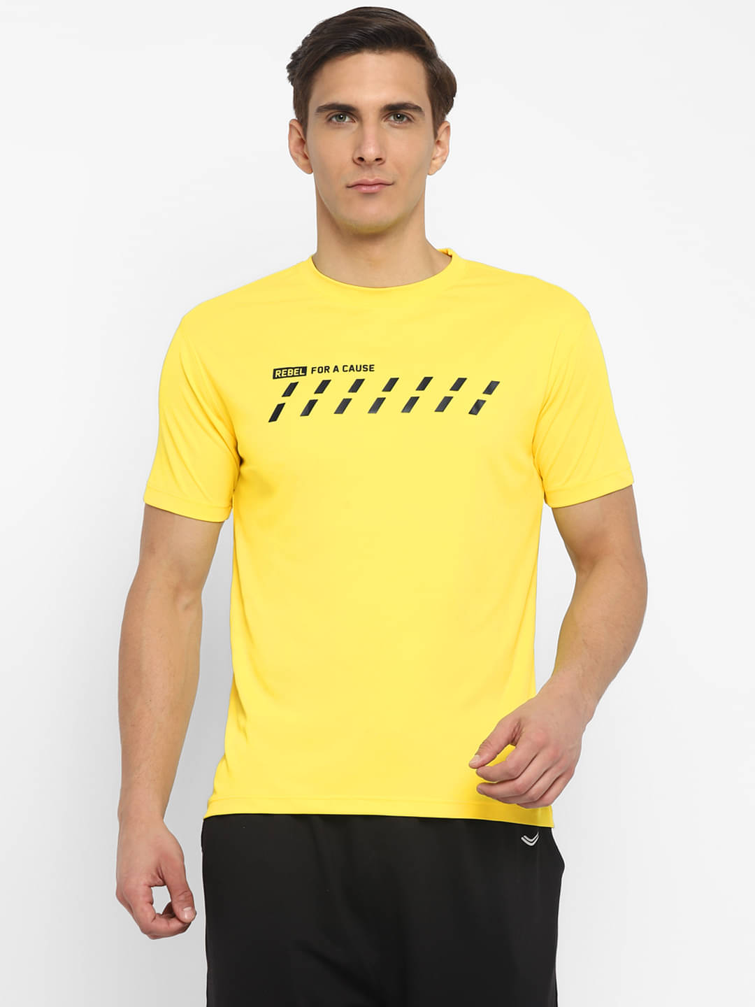     			OFF LIMITS - Yellow Polyester Regular Fit Men's Sports T-Shirt ( Pack of 1 )