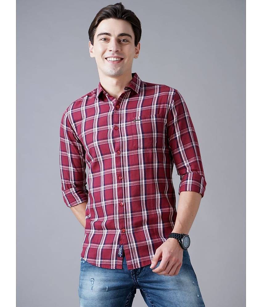 Paul Street - Red Cotton Slim Fit Men's Casual Shirt ( Pack of 1 )