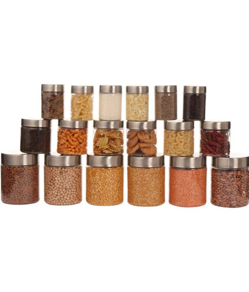 PearlPet 300ml,500ml,1000ml Plastic Transparent Multi-Purpose Container ( Set of 18 ) PearlPet 300ml,500ml,1000ml Plastic Transparent Multi-Purpose Container ( Set of 18 )