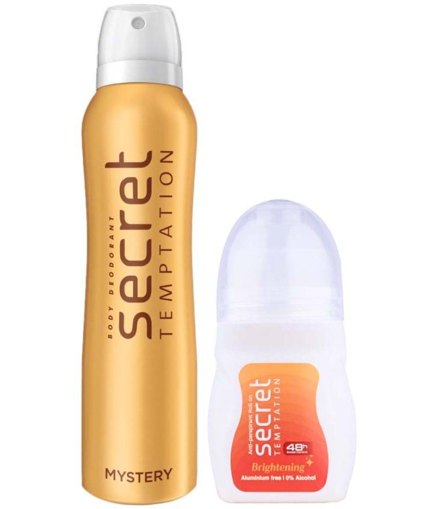     			secret temptation Brightening Roll-on 50ml & Mystery Deodorant 150ml, Combo Pack of 2 for Women (2 Items in the set)