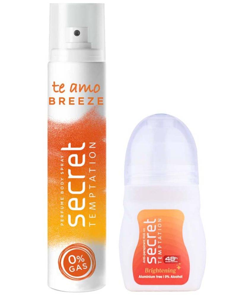     			secret temptation Brightening Roll-on 50ml & Breeze Body Spary 120ml, Combo Pack of 2 for Women (2 Items in the set)