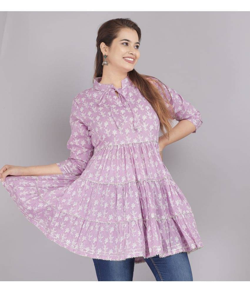 HIGHLIGHT FASHION EXPORT Women's Cotton Tiered Top ( Pink )     			HIGHLIGHT FASHION EXPORT Women's Cotton Tiered Top ( Pink )