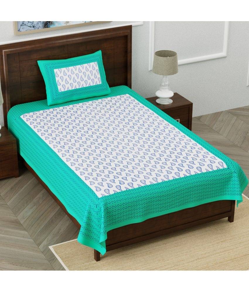 unique choice Cotton Single Bedsheet ( Green ) unique choice Cotton Single Bedsheet ( Green )