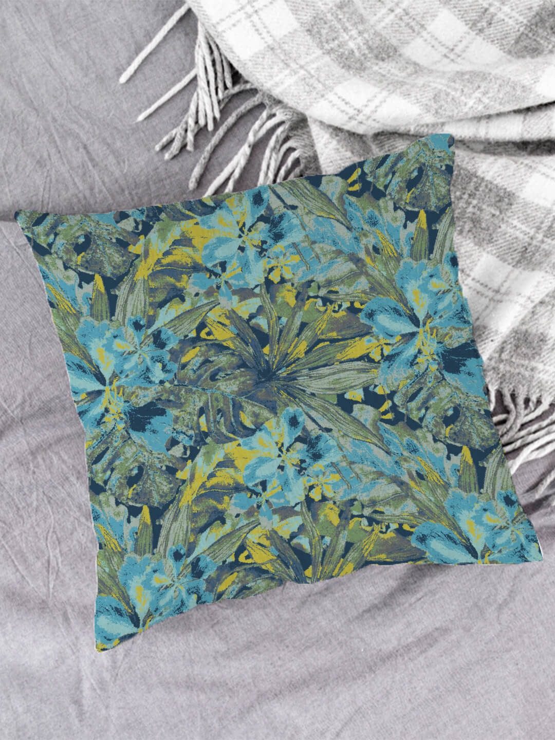 Houzzcode Single Green Pillow Cover