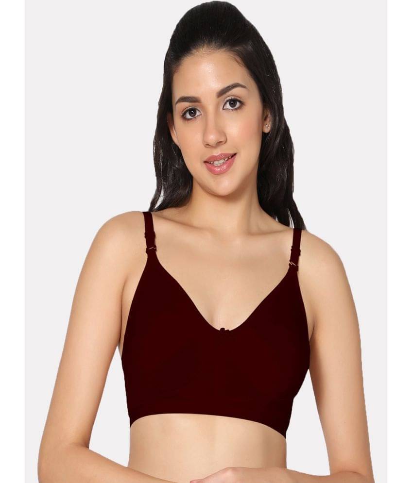 IN CARE LINGERIE Cotton Non Padded Women's T-Shirt Bra ( Maroon ) IN CARE LINGERIE Cotton Non Padded Women's T-Shirt Bra ( Maroon )