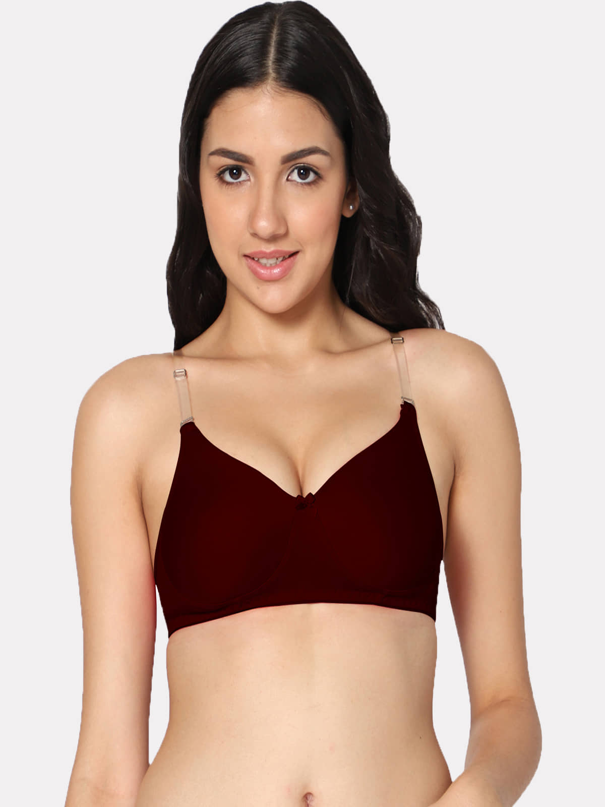 IN CARE LINGERIE Cotton Blend Heavily Padded Women's Push Up Bra ( Maroon )