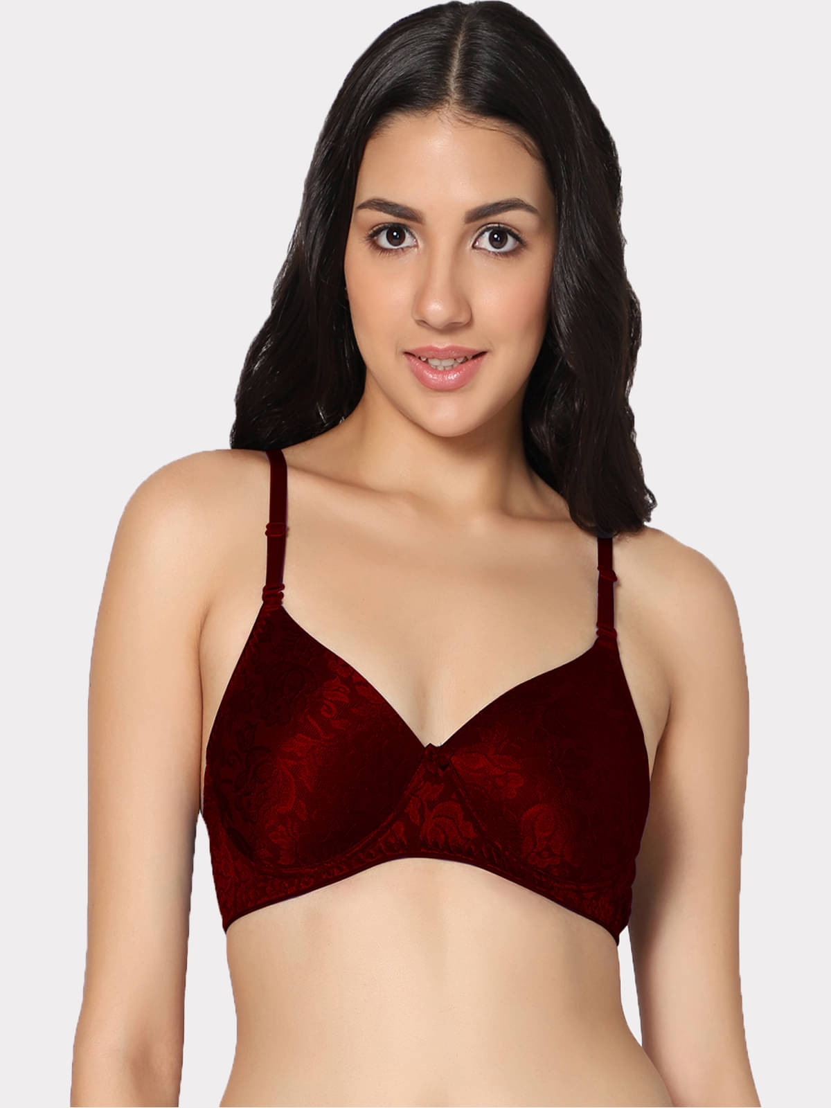     			IN CARE LINGERIE - Maroon Cotton Heavily Padded Women's T-Shirt Bra ( Pack of 1 )