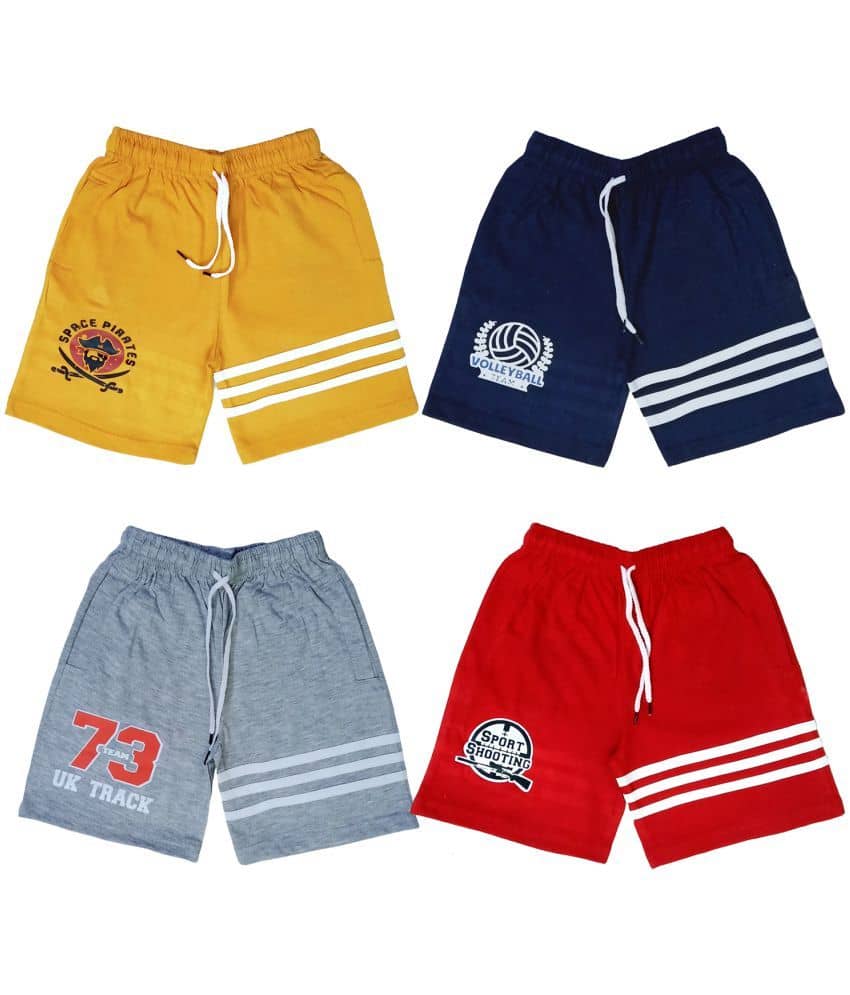 atlans Pack of 4 Cotton Blend Shorts For Boys ( Yellow ) - Shorts | Buy online on ZillyBuy
