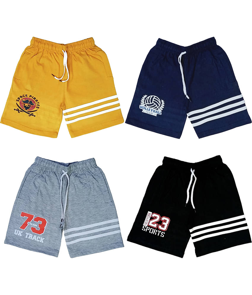 atlans Pack of 1 Cotton Blend Shorts For Boys ( Yellow )