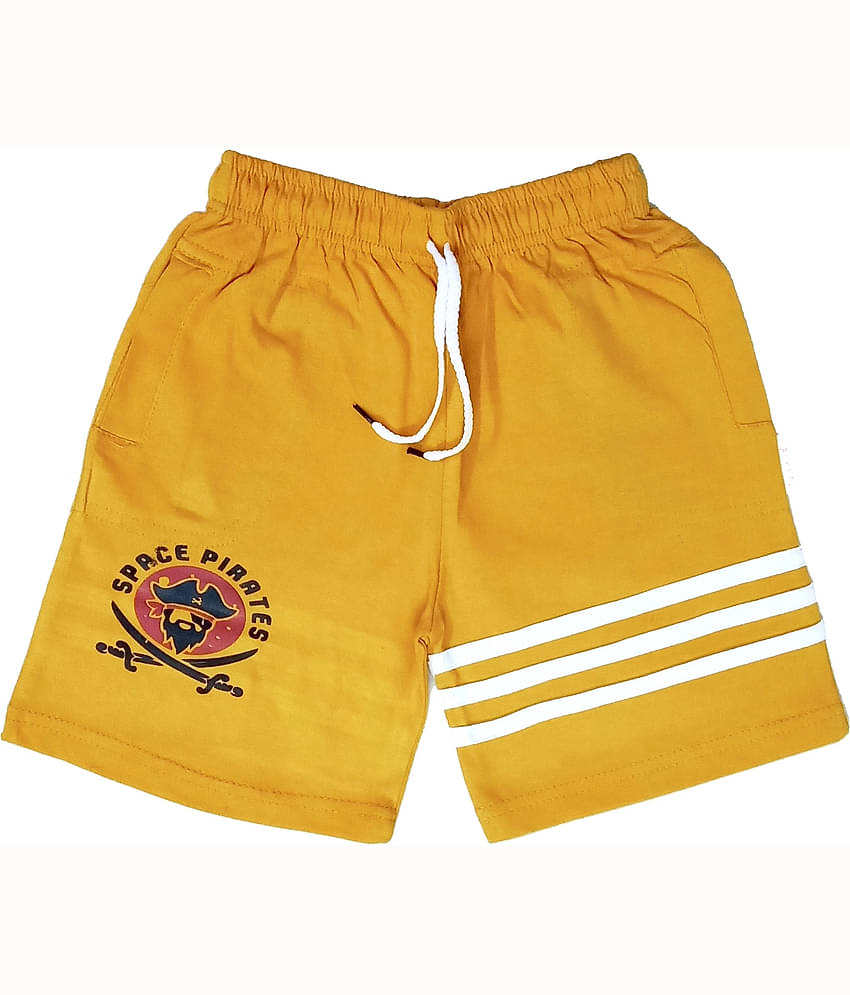 atlans Pack of 4 Cotton Blend Shorts For Boys ( Yellow )