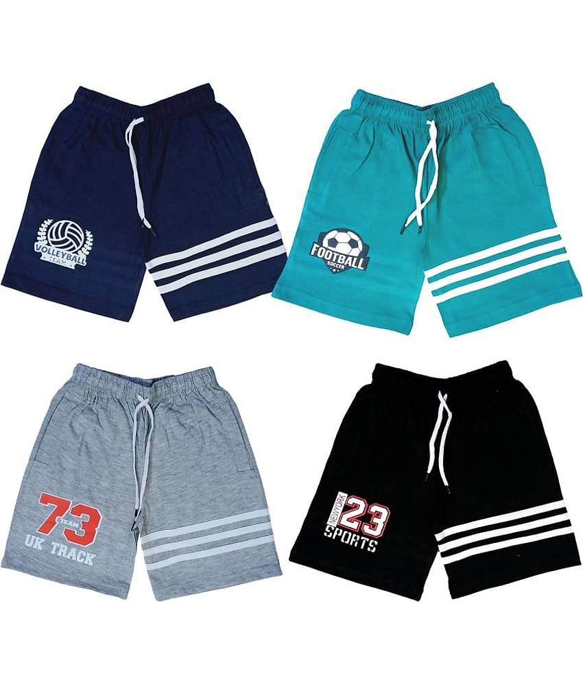 atlans Pack of 2 Cotton Blend Shorts For Boys ( Navy )