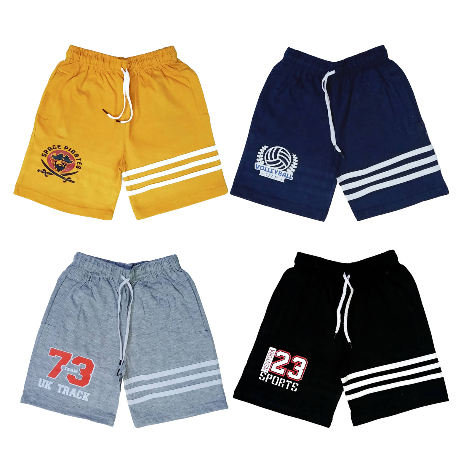 atlans Pack of 1 Cotton Blend Shorts For Boys ( Yellow ) - Shorts | Buy online on ZillyBuy