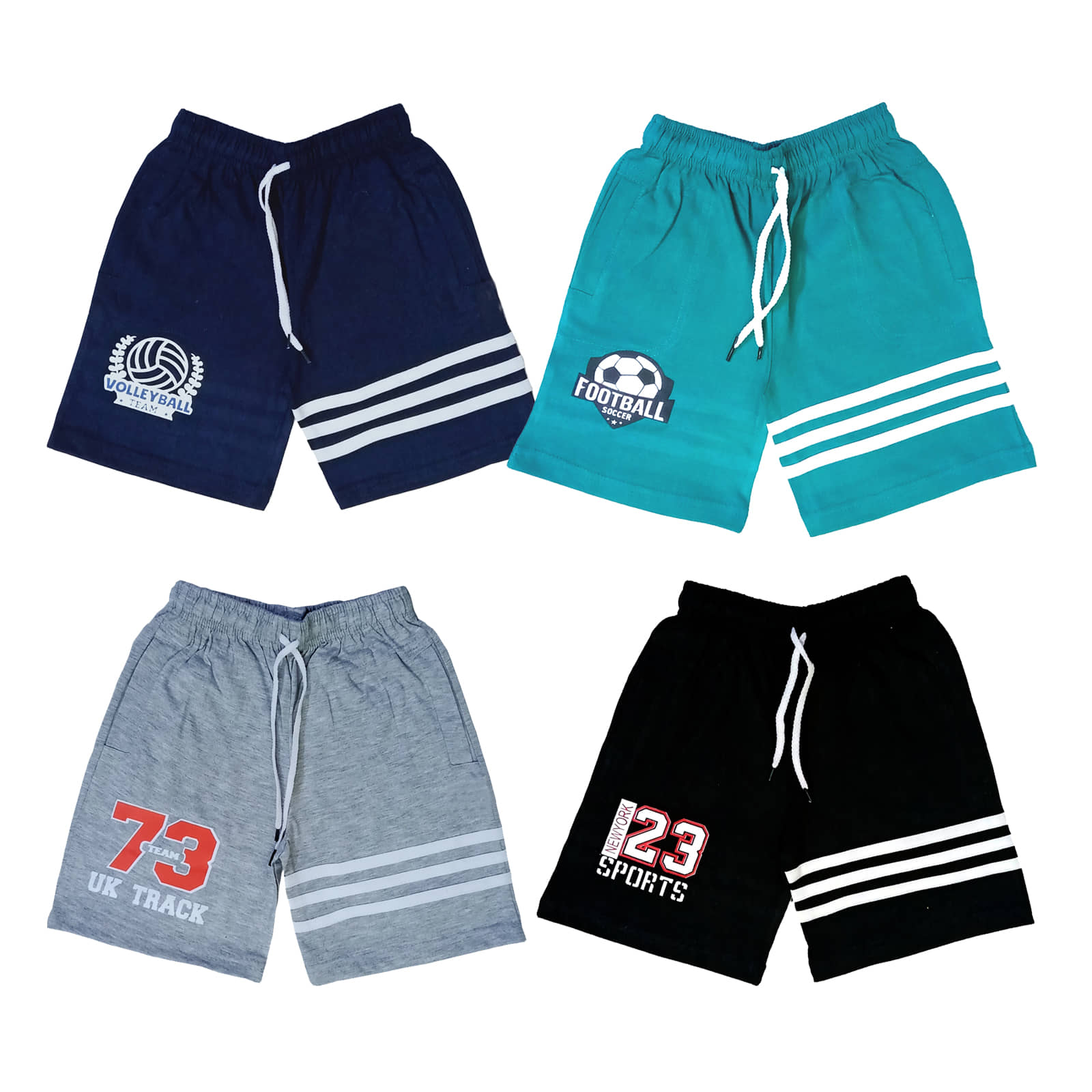 atlans Pack of 2 Cotton Blend Shorts For Boys ( Navy ) - Shorts | Buy online on ZillyBuy