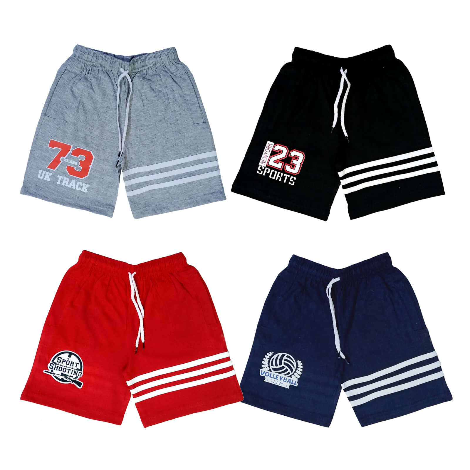 atlans Pack of 1 Cotton Blend Shorts For Boys ( Gray ) - Shorts | Buy online on ZillyBuy