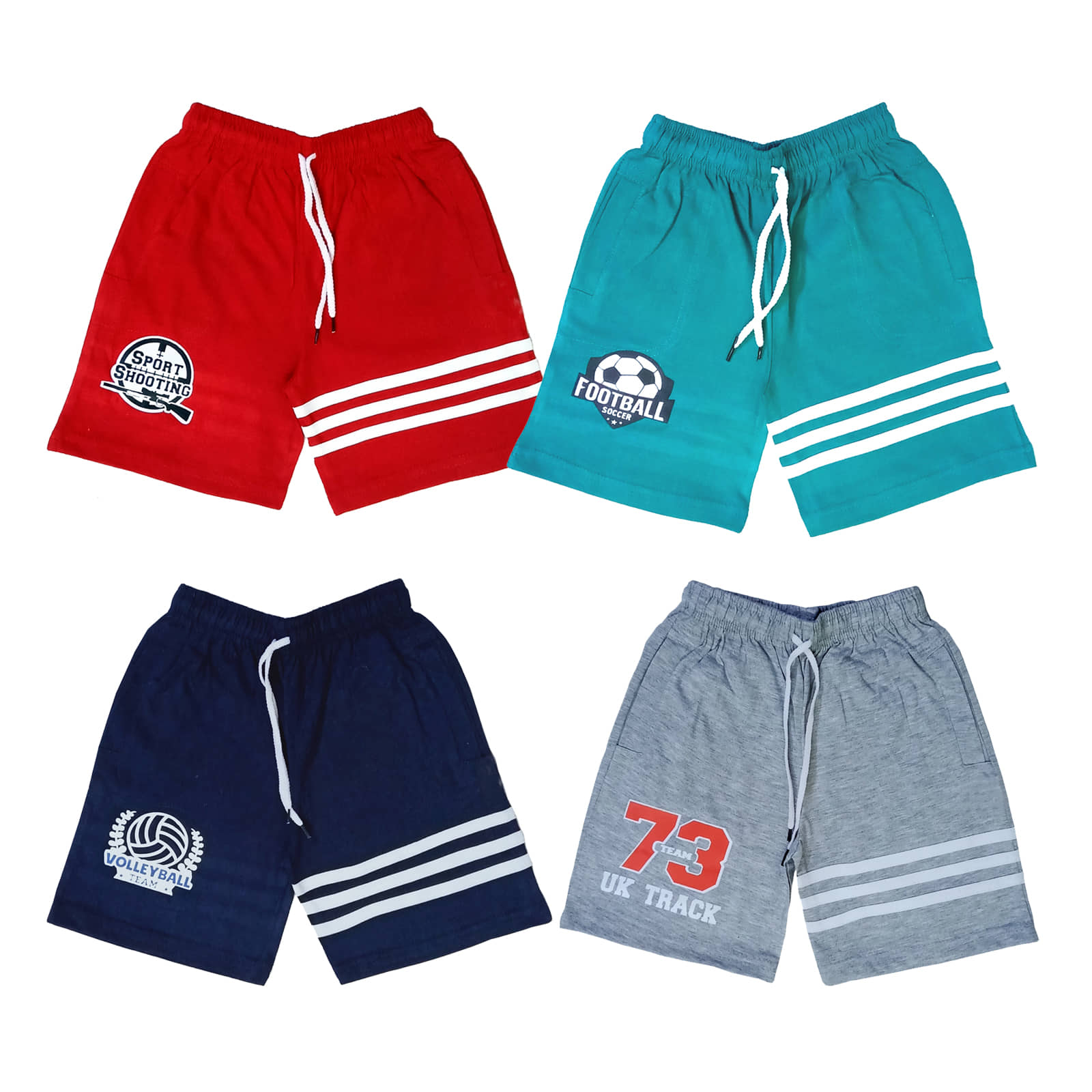atlans Pack of 1 Cotton Blend Shorts For Boys ( Red ) - Shorts | Buy online on ZillyBuy