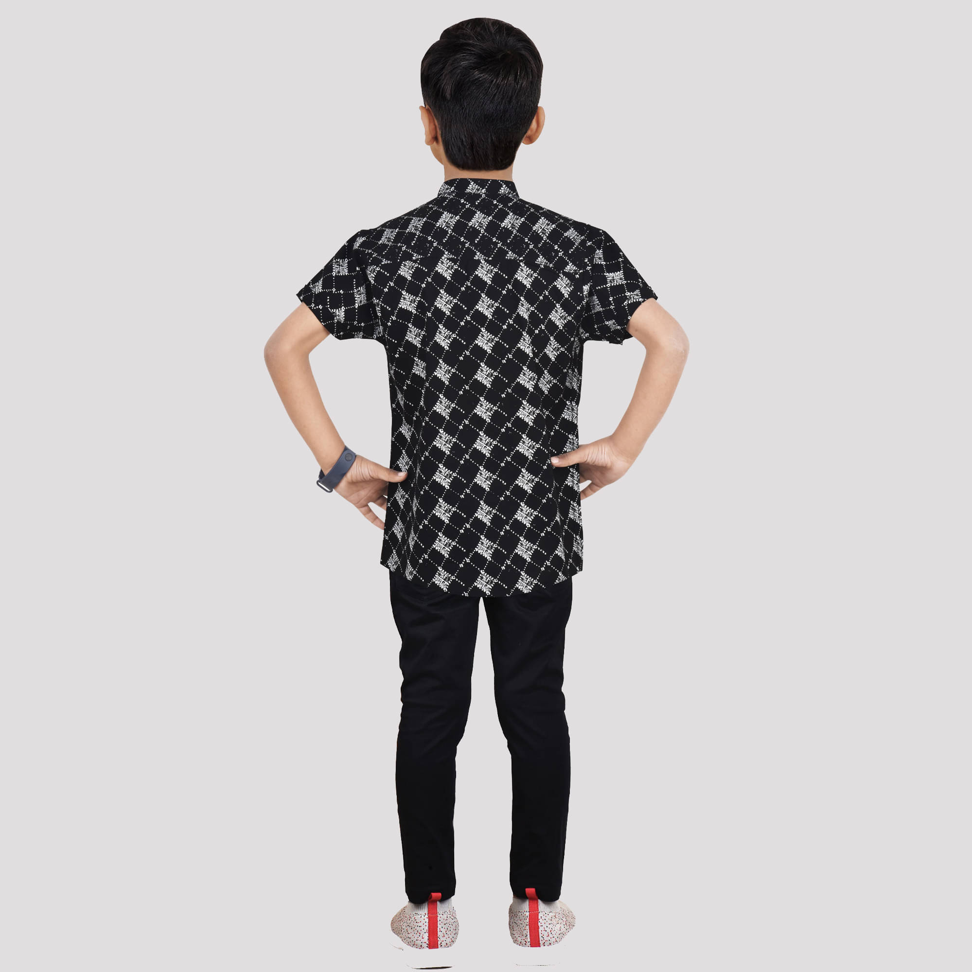 Made In The Shade Pack of 1 Boys Cotton Shirt & Pants Set ( Black ) Made In The Shade Pack of 1 Boys Cotton Shirt & Pants Set ( Black )