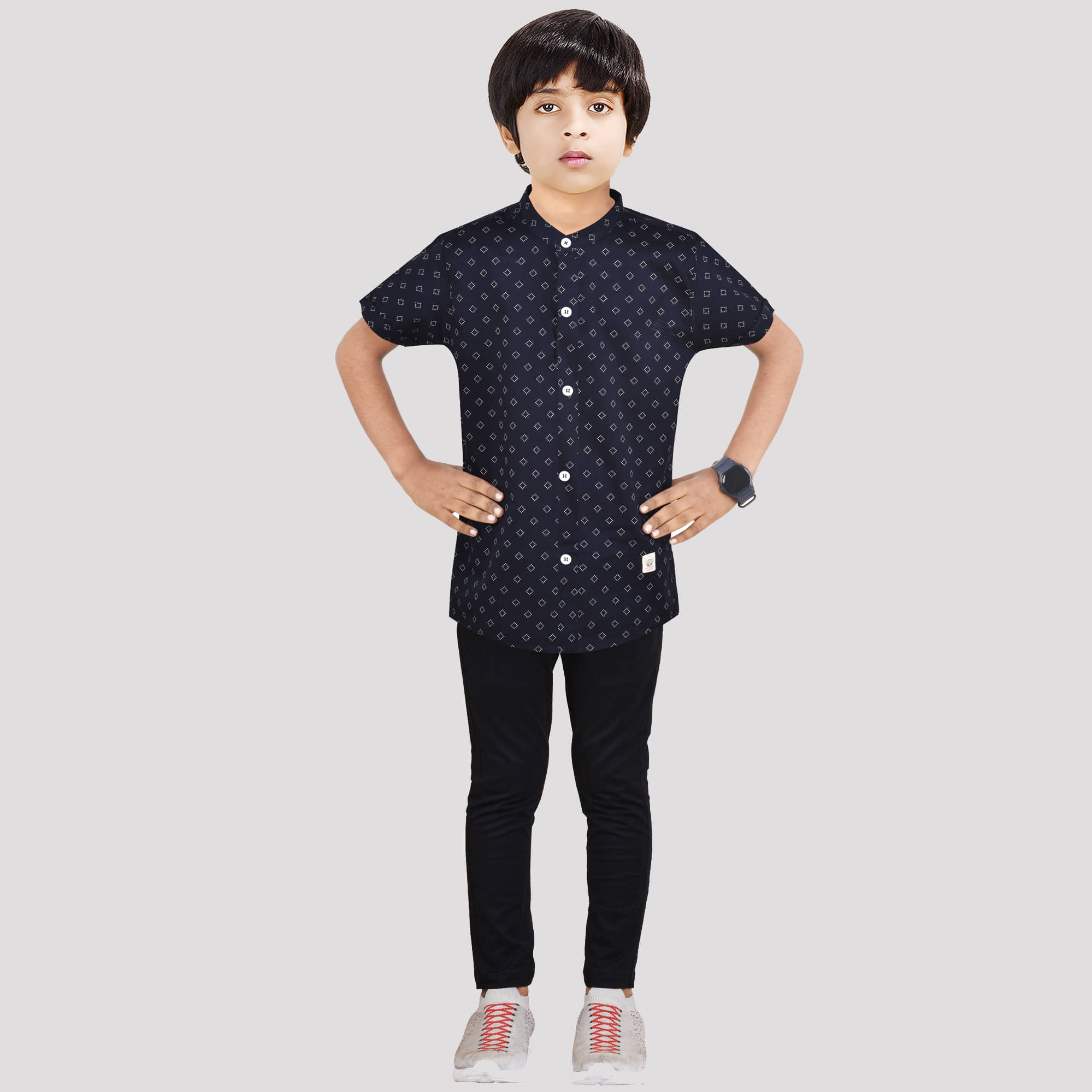 Made In The Shade Pack of 1 Boys Cotton Shirt & Pants Set ( Blue ) Made In The Shade Pack of 1 Boys Cotton Shirt & Pants Set ( Blue )