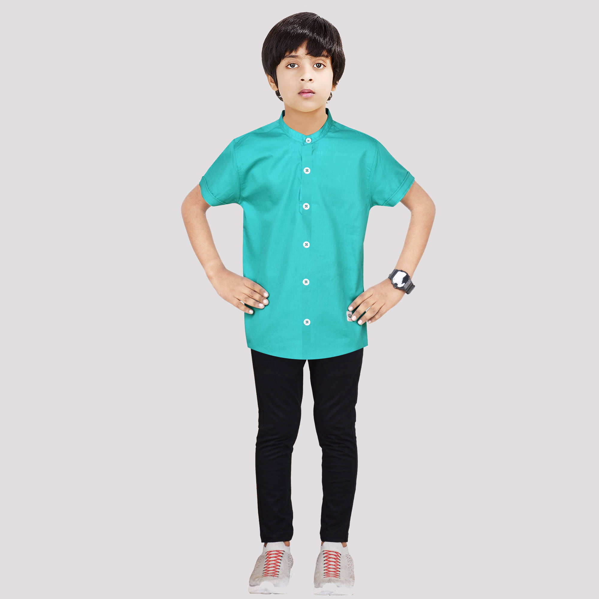 Made In The Shade Pack of 1 Boys Cotton Shirt & Pants Set ( Green ) Made In The Shade Pack of 1 Boys Cotton Shirt & Pants Set ( Green )