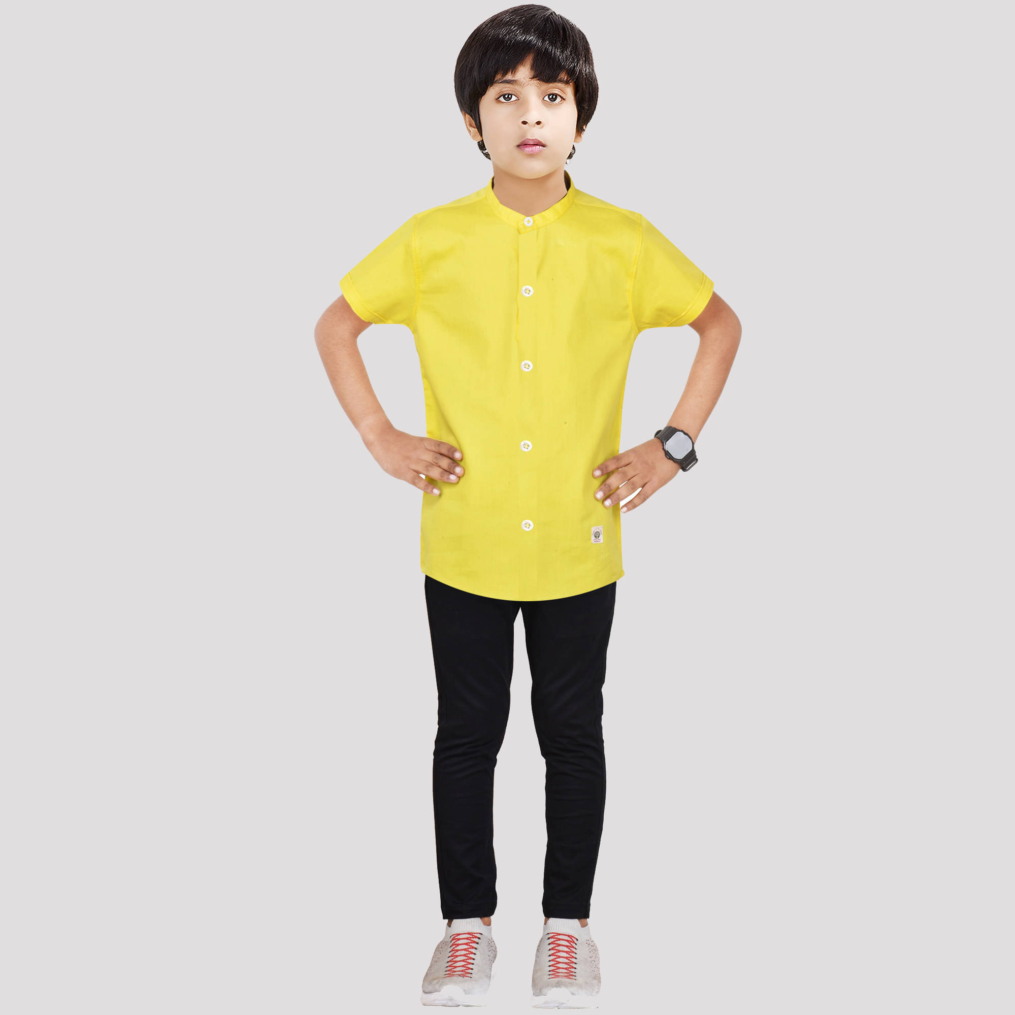 Made In The Shade Pack of 1 Boys Cotton Shirt & Pants Set ( Yellow ) Made In The Shade Pack of 1 Boys Cotton Shirt & Pants Set ( Yellow )